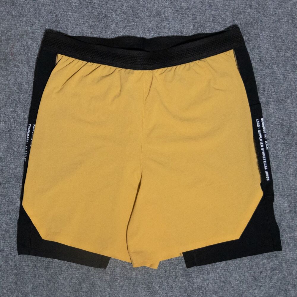 ASRV Aerotex Hybrid Liner Shorts 5" Men's Medium Yellow DSG-0953 Performance Gym